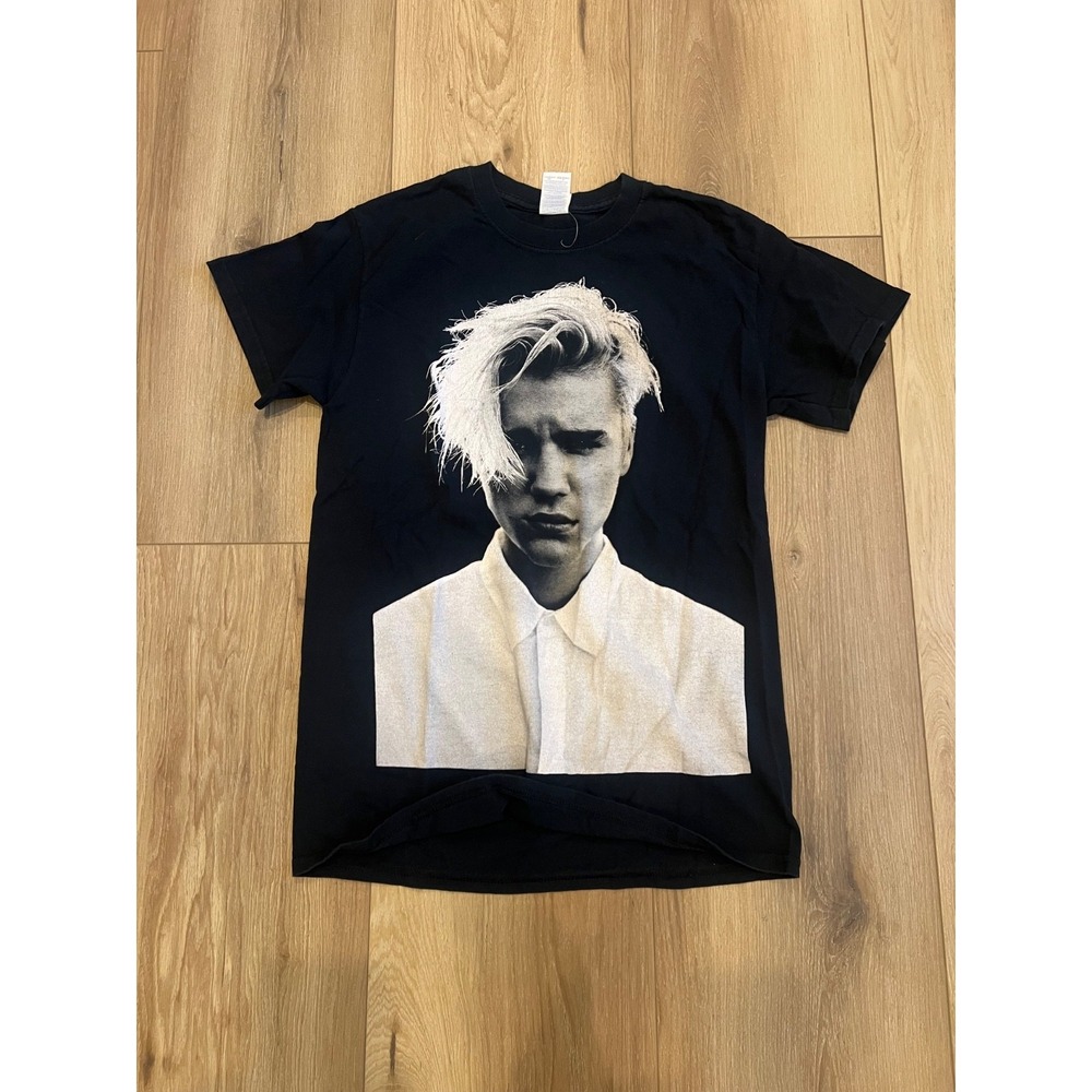 Justin Bieber Purpose Tour 2016 Concert T-Shirt Black Graphic Tee Size Small